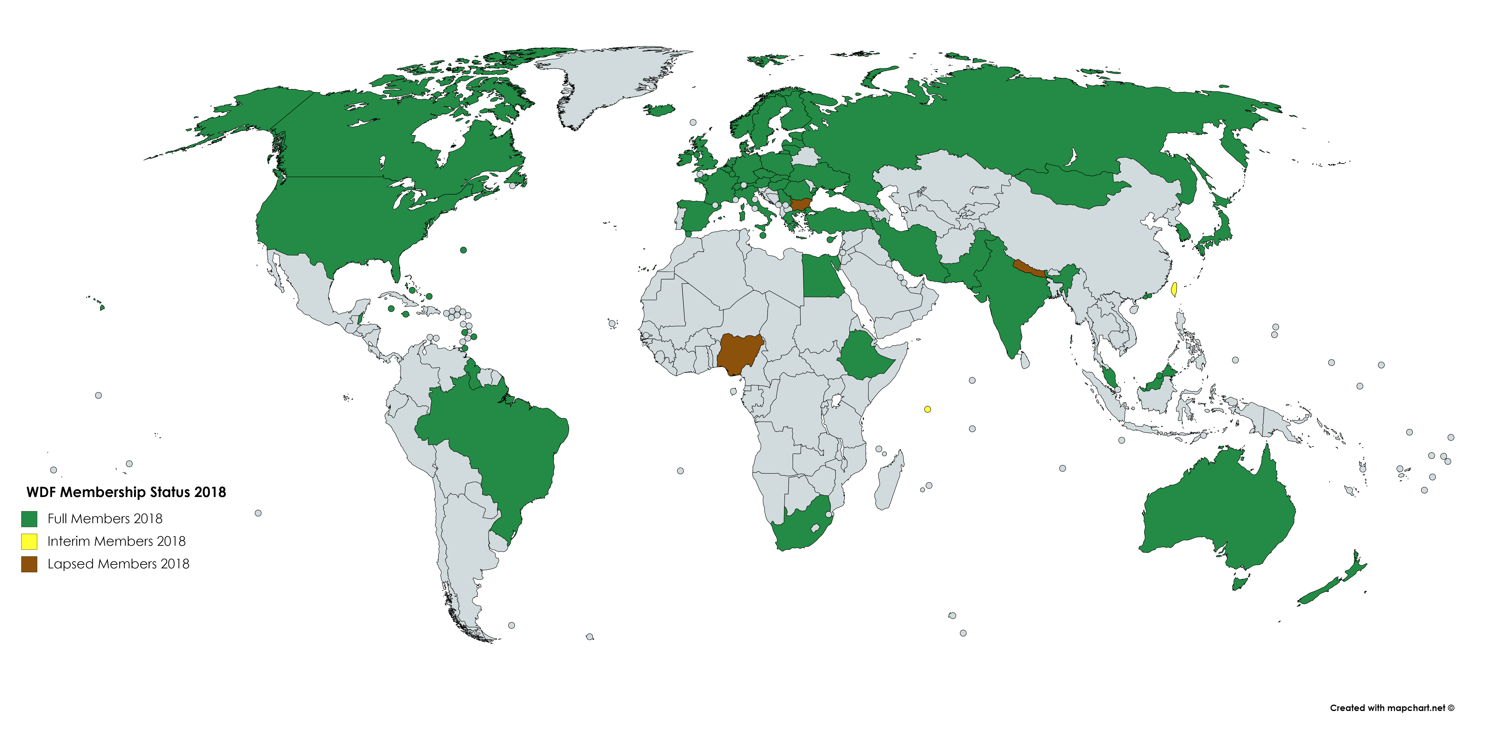 World Map with Member Countries