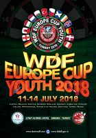Poster of WDF Europe Cup Youth 2018 dates and logos