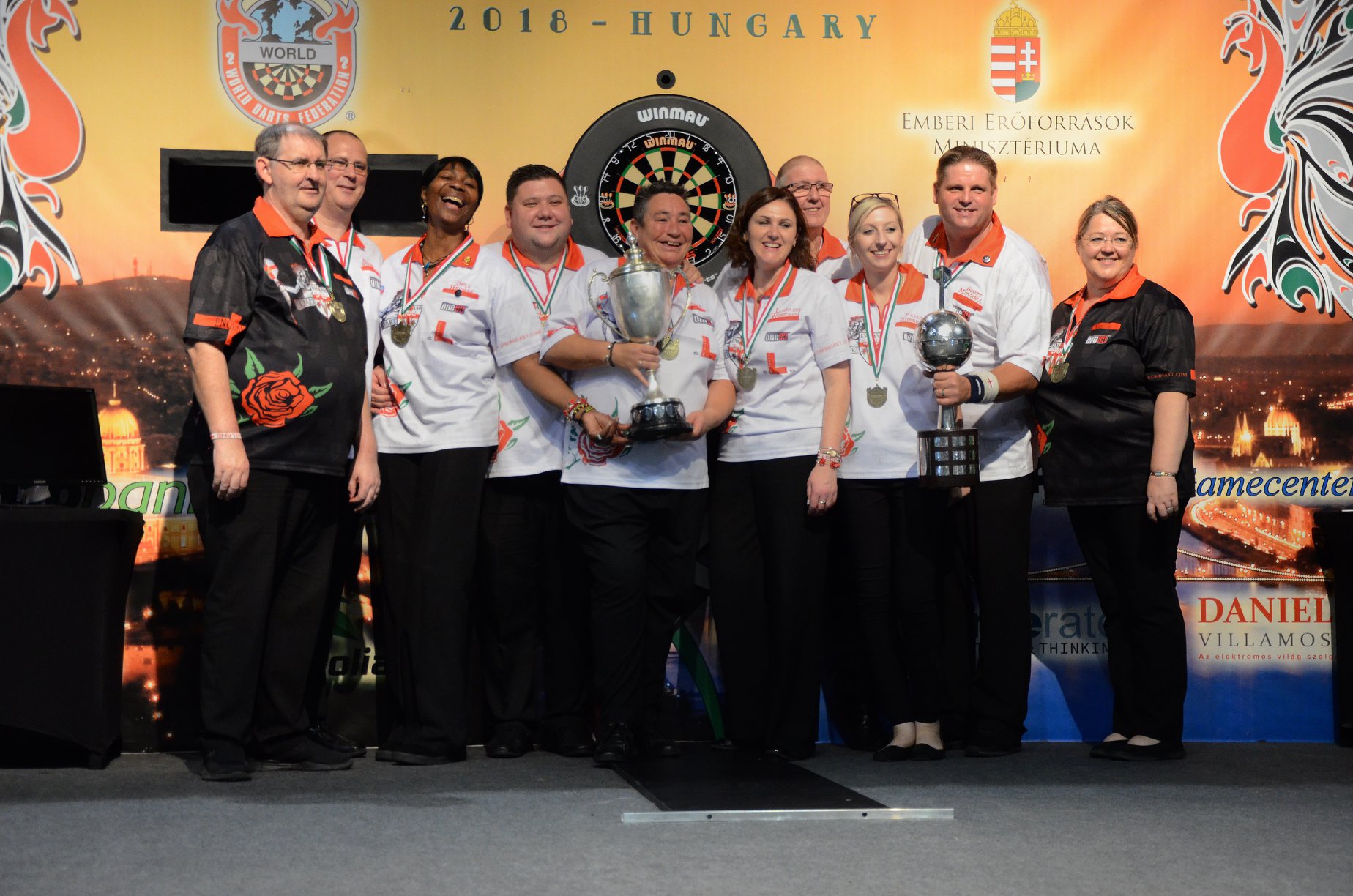 2018 WDF Europe Cup overall champions men & women Team England