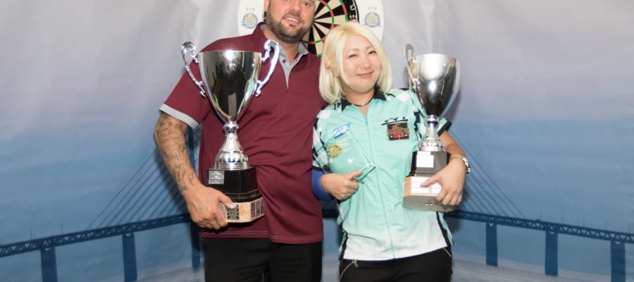 Picture of Swedish Open 2019 winners Dennis Nilsson Sweden and Mikuru Suzuki Japan