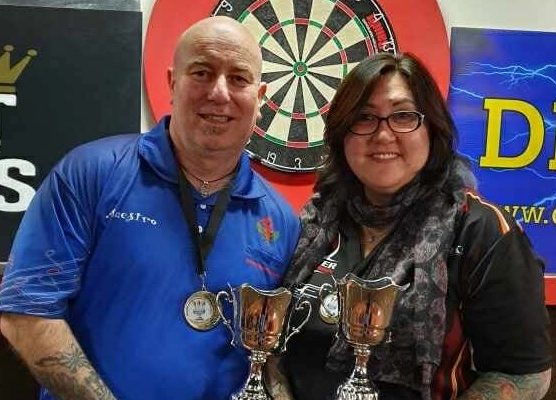 Picture of 2019 Auckland Open winners Mark Cleaver and Lorene Earnshaw both from New Zealand
