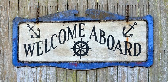 Picture of sign Welcome Aboard