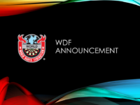 Image with WDF logo and text WDF Announcement