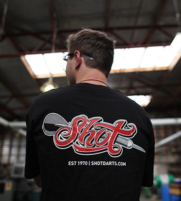 Shot Darts shirt with text since 1970
