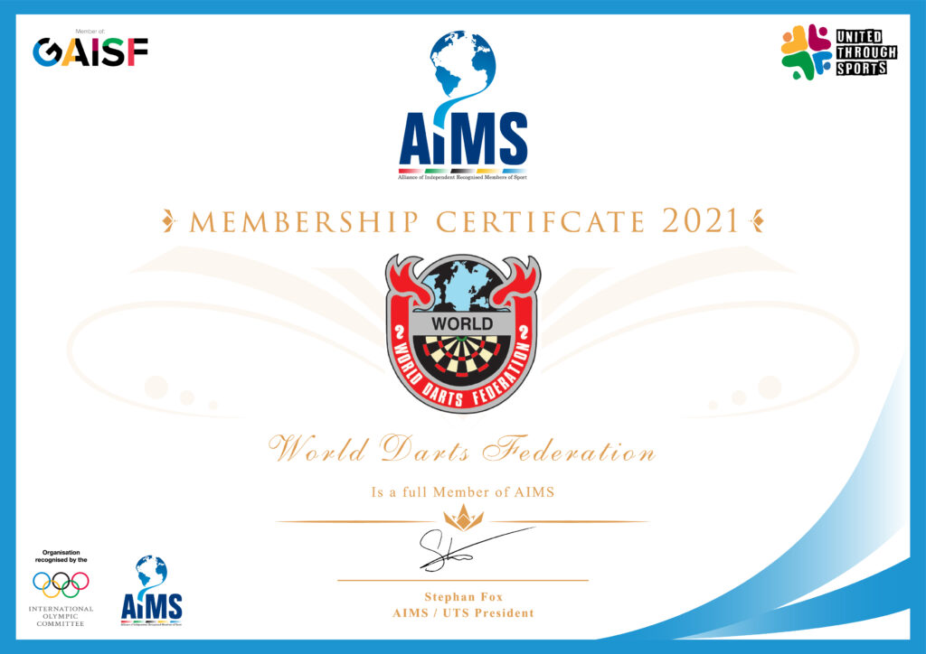 Picture of 2021 AIMS Membership Certificate
